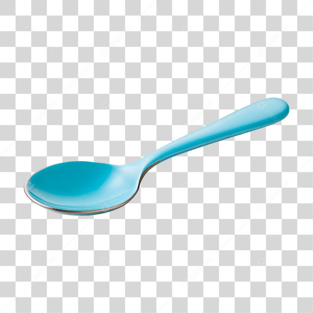 Colher Azul PNG Transparente