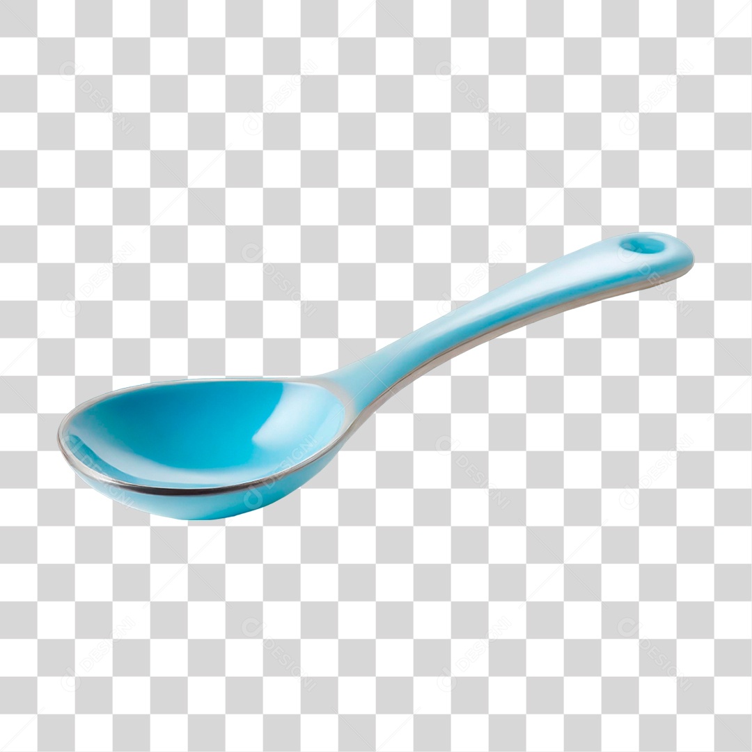 Colher Azul PNG Transparente