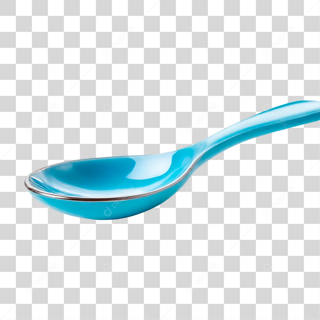 Colher Azul PNG Transparente