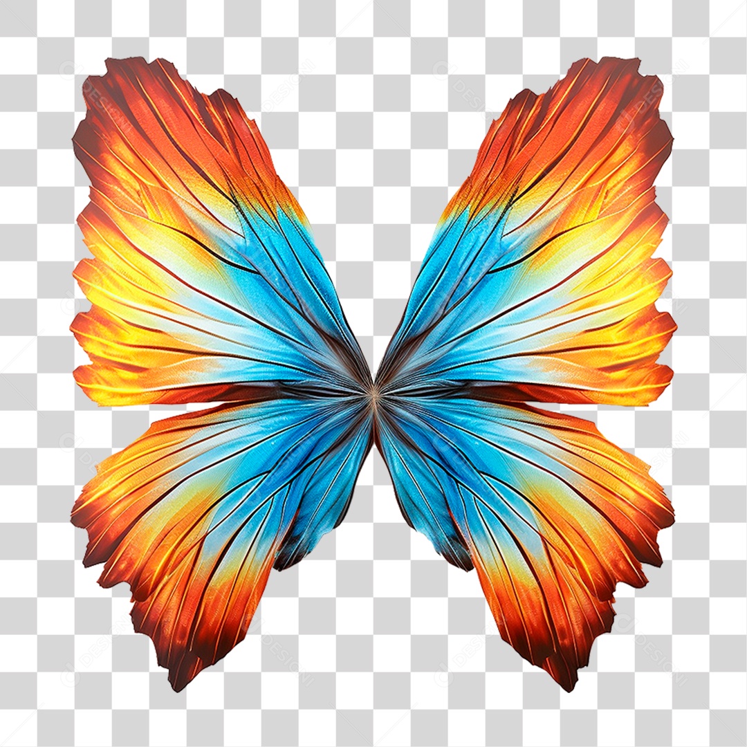 Asas Coloridas PNG Transparente