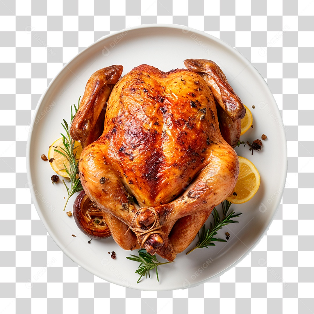 Prato de Frango Assado PNG Transparente