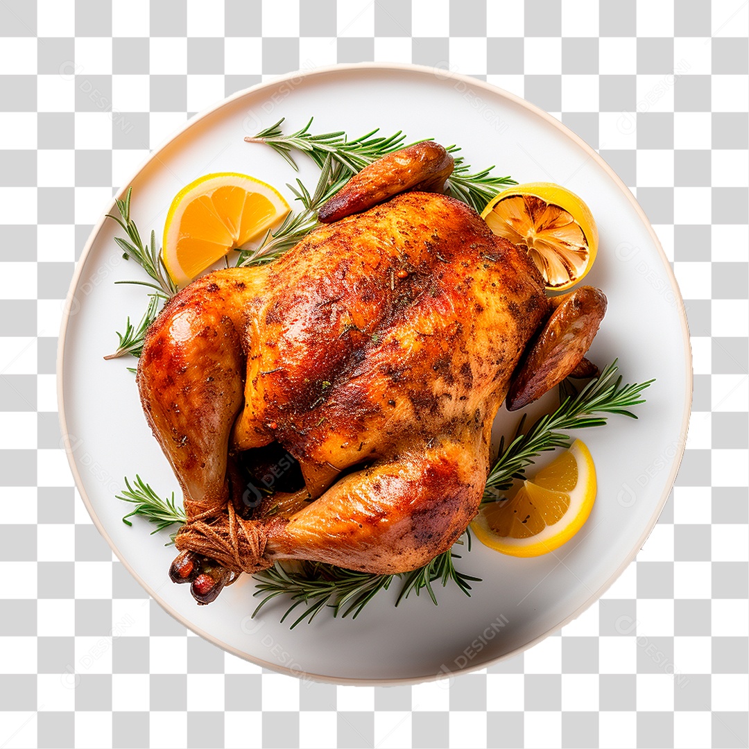 Prato de Frango Assado PNG Transparente