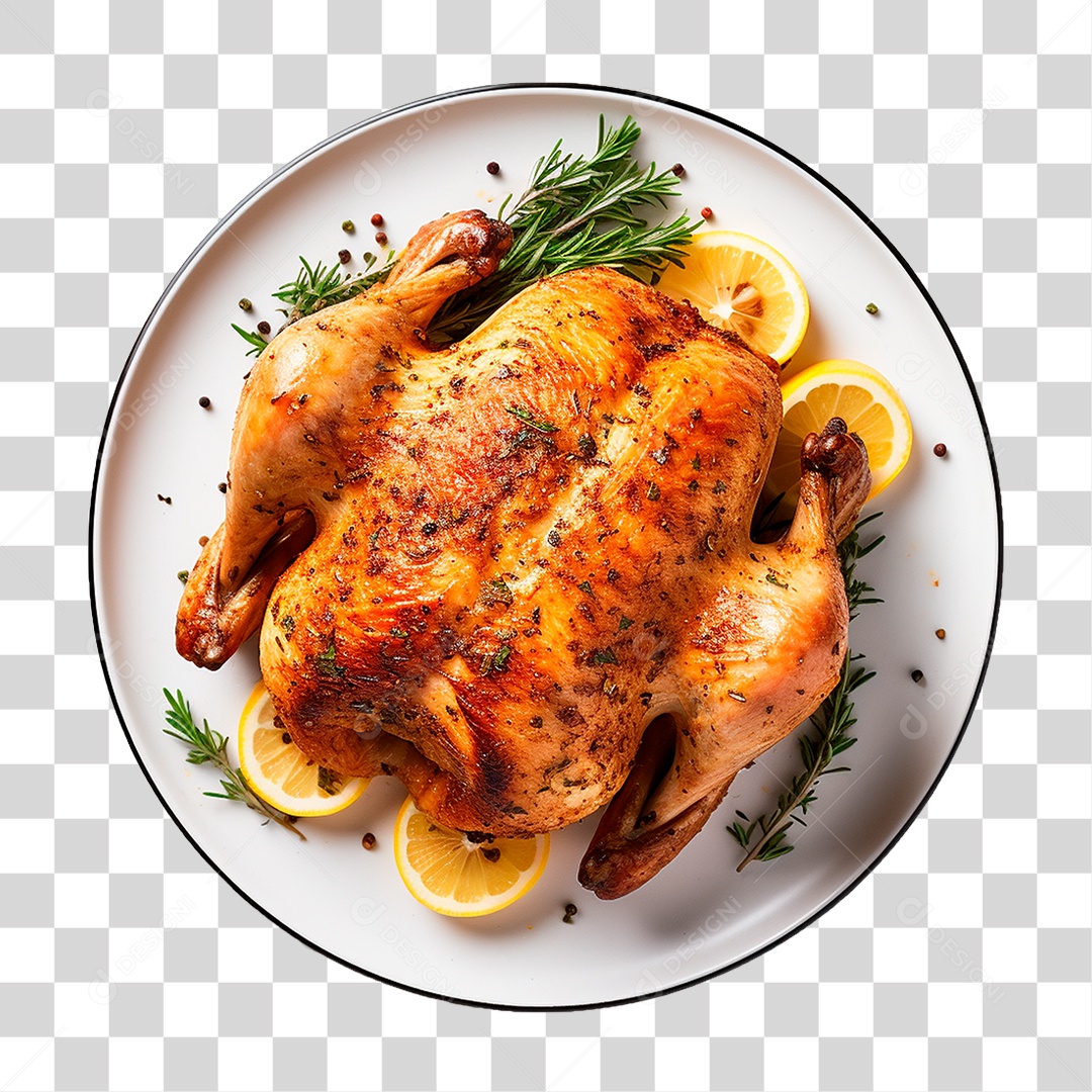 Prato de Frango Assado PNG Transparente