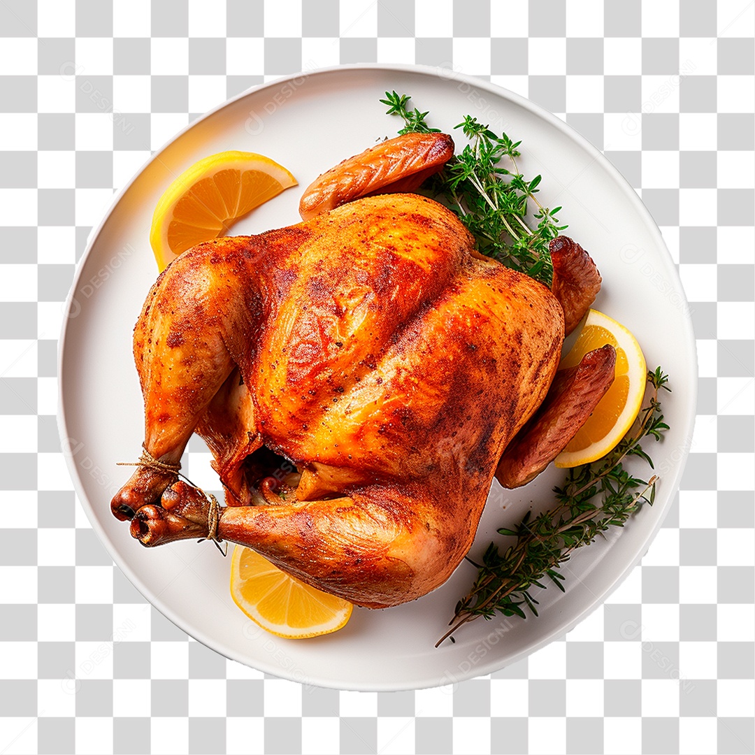 Prato de Frango Assado PNG Transparente