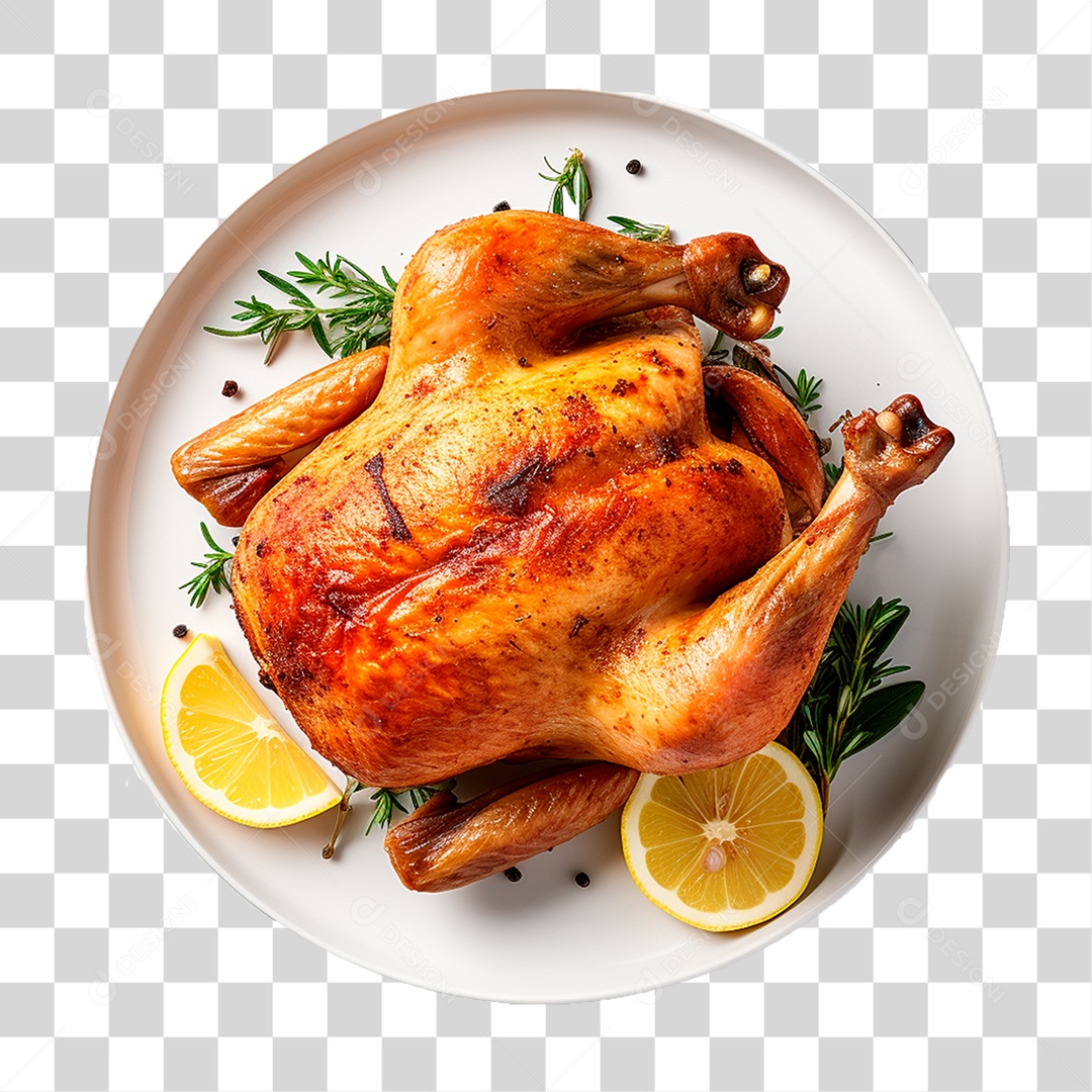 Prato de Frango Assado PNG Transparente