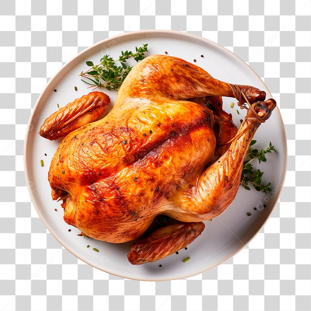 Prato de Frango Assado PNG Transparente