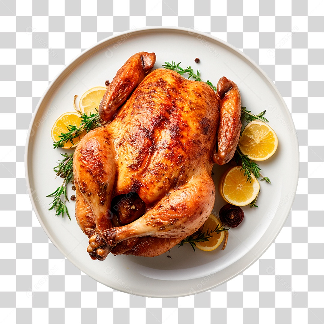 Prato de Frango Assado PNG Transparente