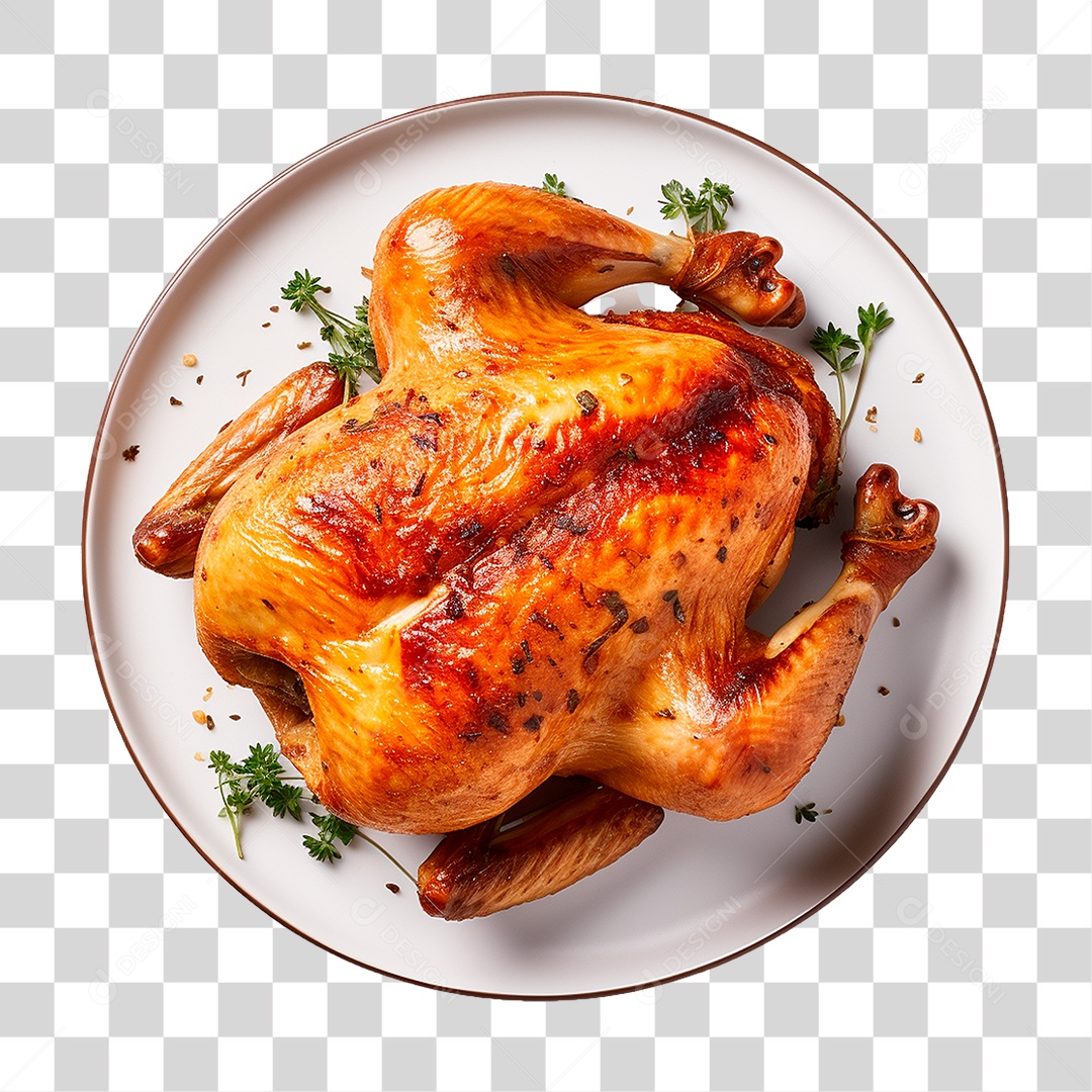 Prato de Frango Assado PNG Transparente