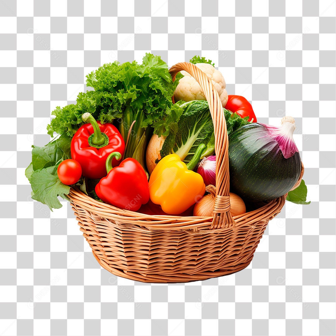 Cesta de Verdura PNG Transparente