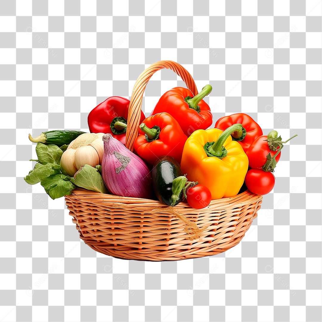 Cesta de Verdura PNG Transparente