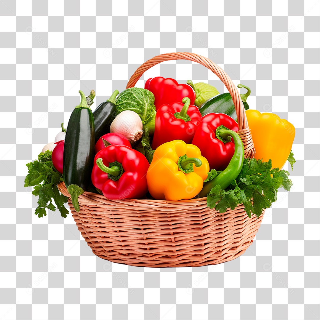 Cesta de Verdura PNG Transparente