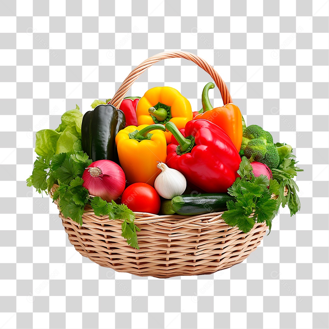 Cesta de Verdura PNG Transparente