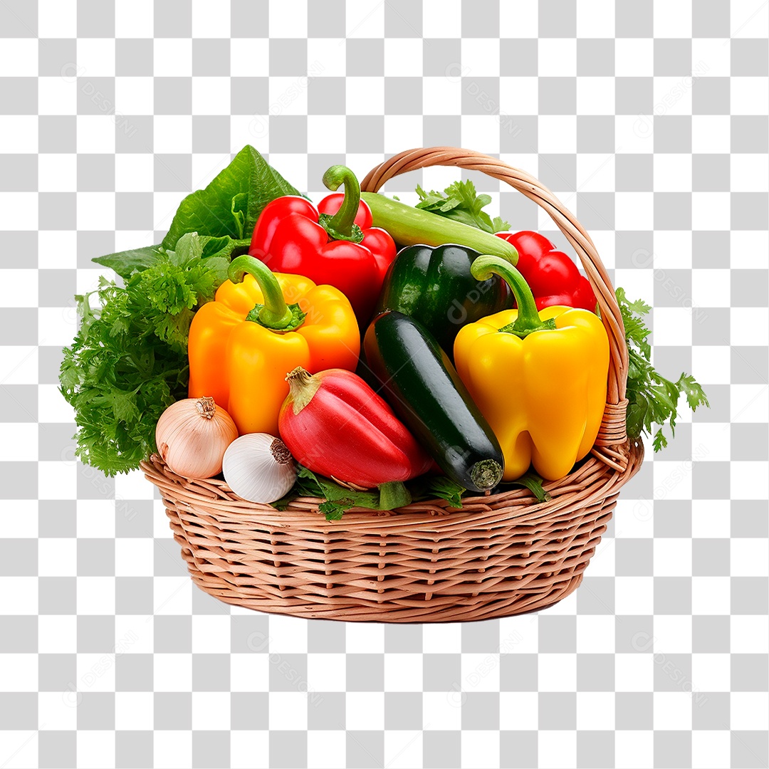 Cesta de Verdura PNG Transparente