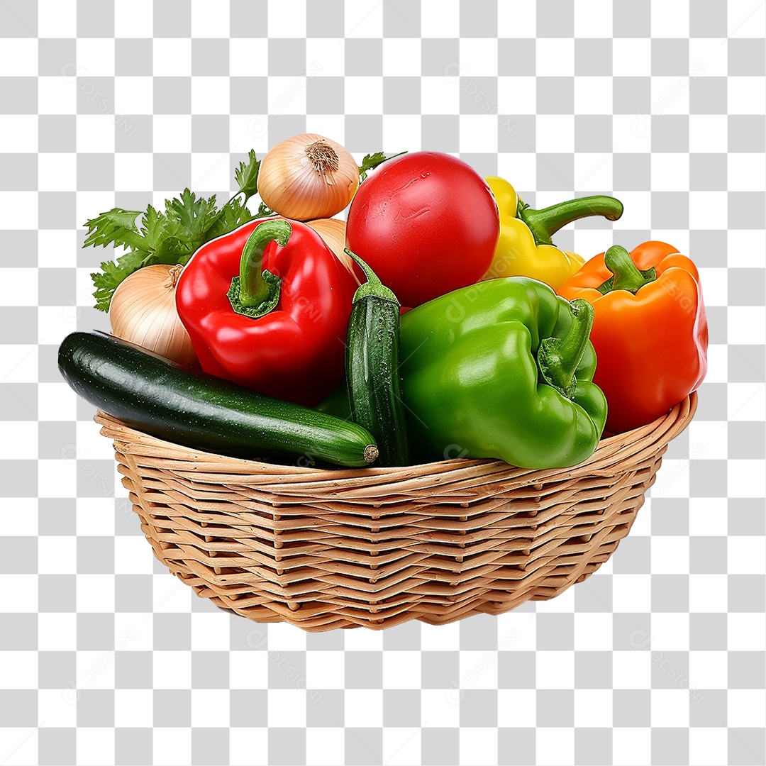 Certa de Vegetais PNG Transparente