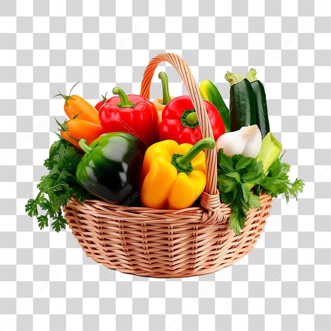 Transparent PNG Vegetable Basket