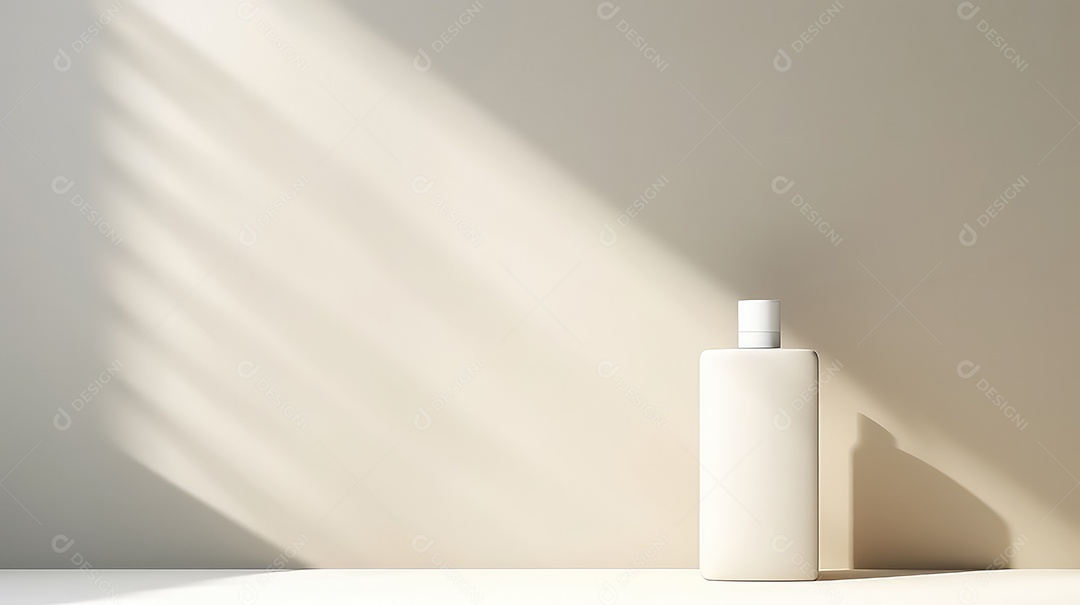 Maquete de frasco de cosmético em branco sobre fundo branco