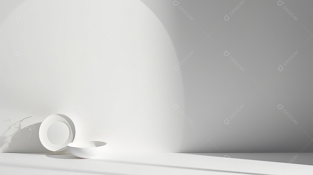 Design de interiores minimalista renderização 3D