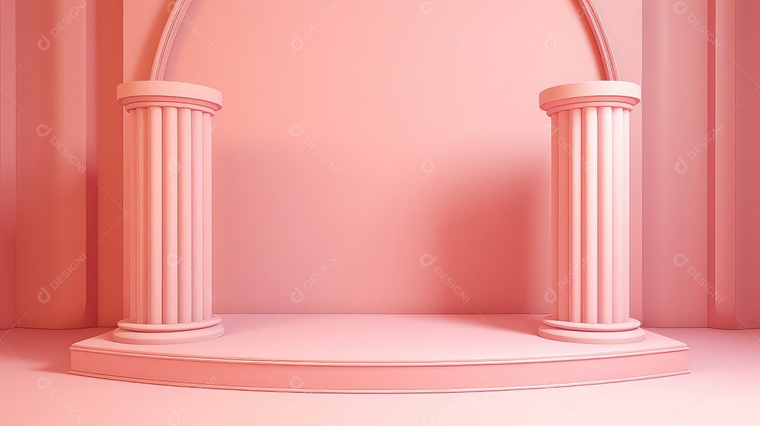 Cena minimalista abstrata com formas geométricas