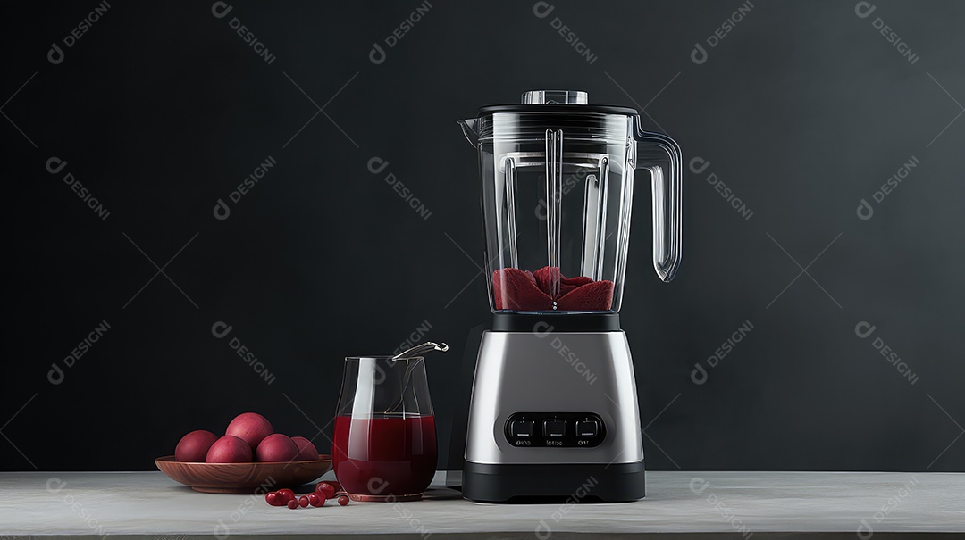 Liquidificador isolado em fundo cinza