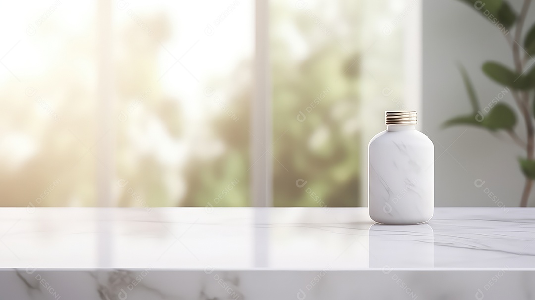 Maquete de frasco de cosmético para bancada