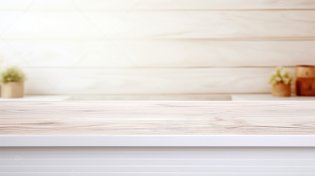 Prateleira de madeira vazia com vaso no fundo da parede de madeira branca
