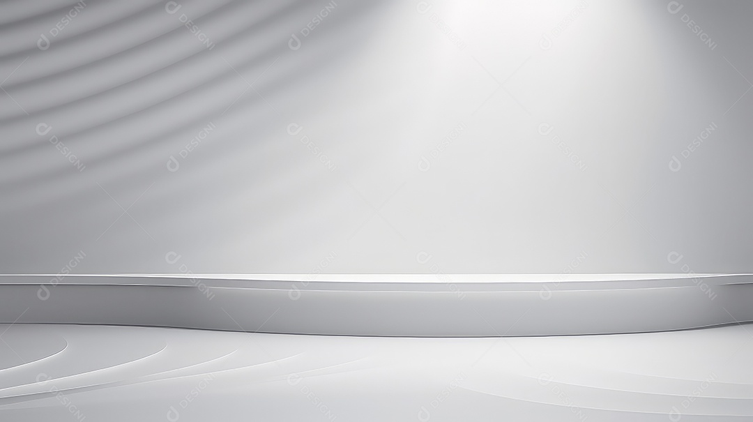 Sala branca vazia com luz e sombra na parede