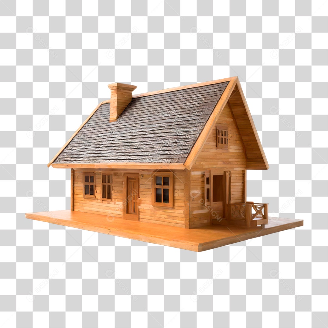 Casa de Madeira PNG Transparente