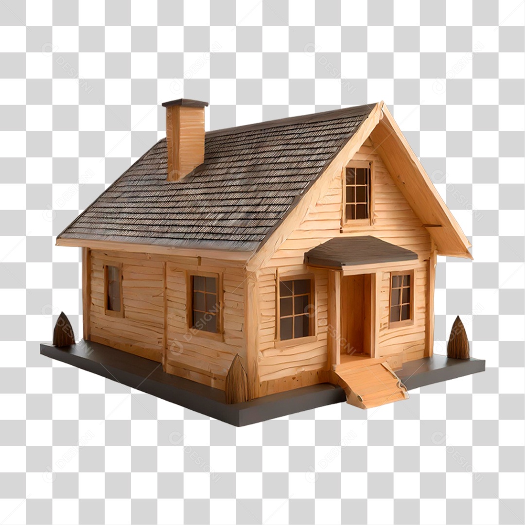 Casa de Madeira PNG Transparente