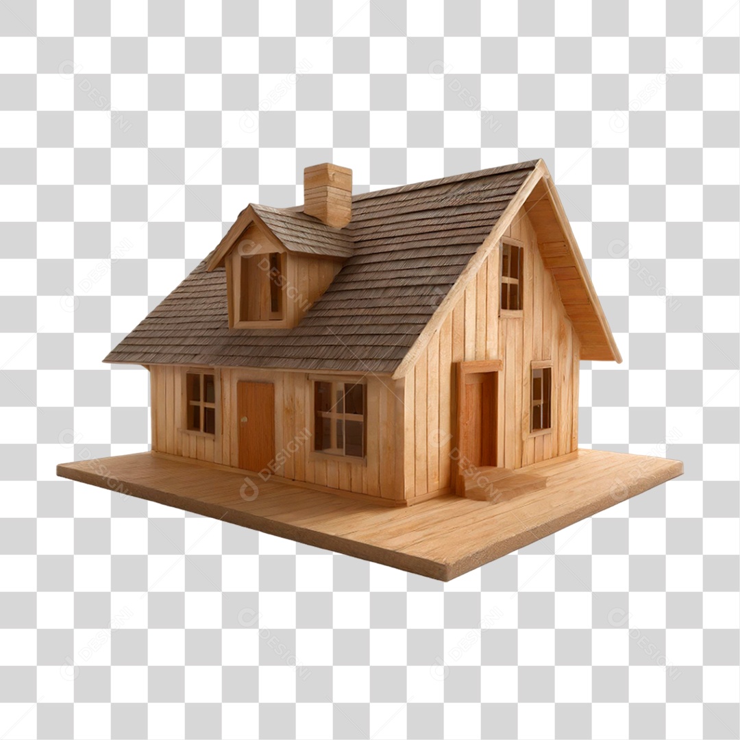 Casa de Madeira PNG Transparente