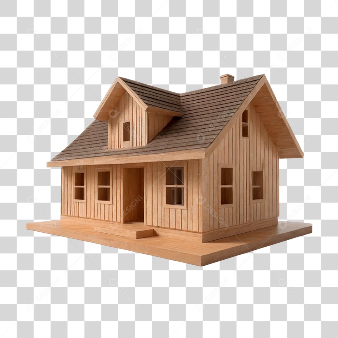 Casa de Madeira PNG Transparente