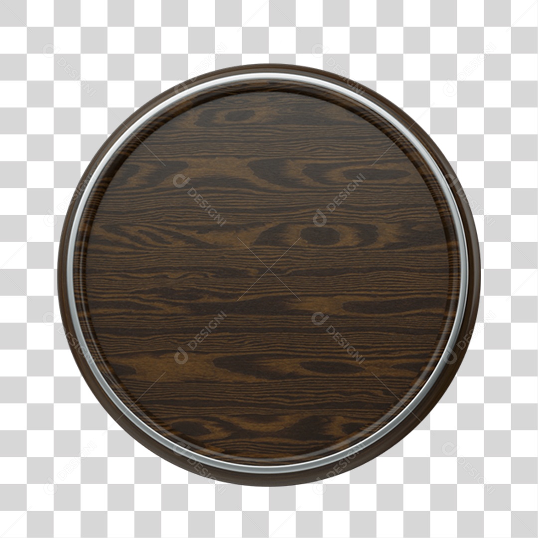 Placa De Madeira Redonda PNG Transparente