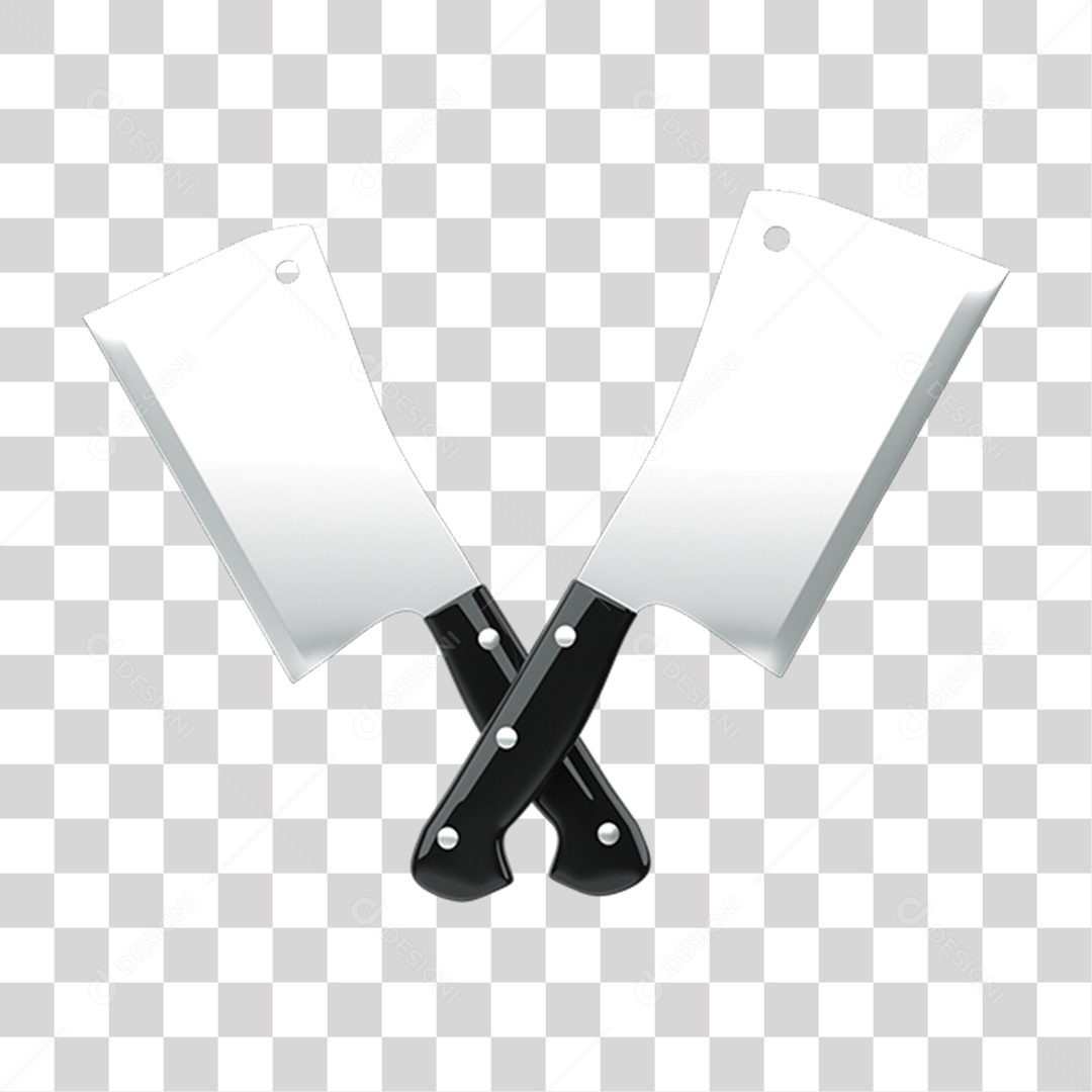 Elemento 3D Facão PNG Transparente