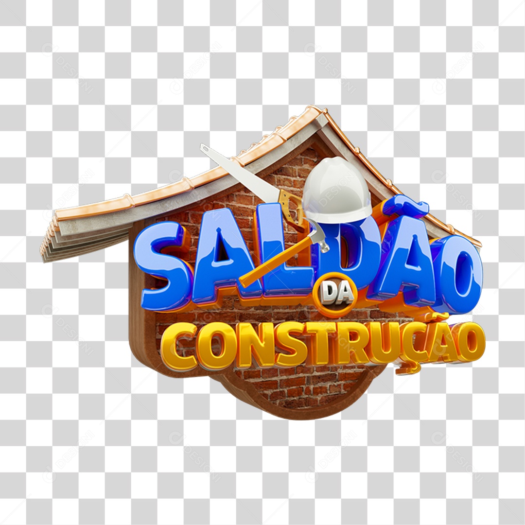 Elemento 3D Saldão da Construção PNG Transparente