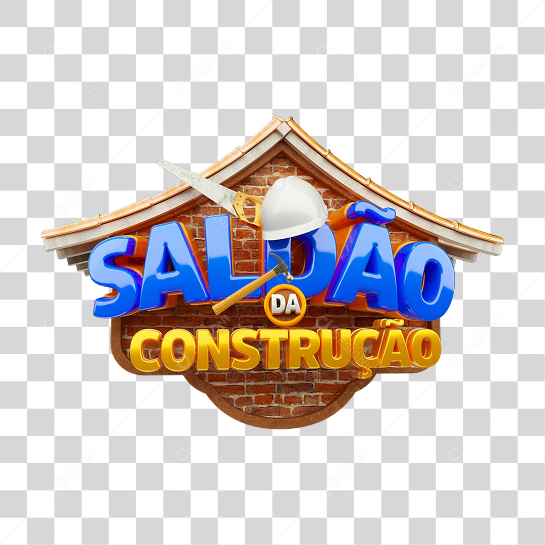 Elemento 3D Saldão da Construção PNG Transparente