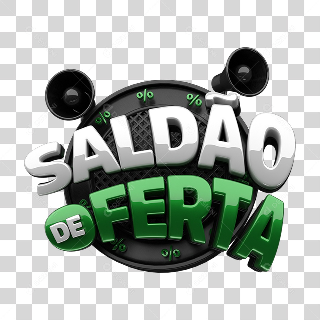 Selo 3D Saldão de Ofertas PNG Transparente