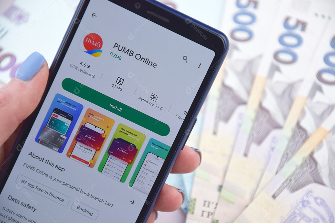 Aplicativo móvel de banco Pumb Online