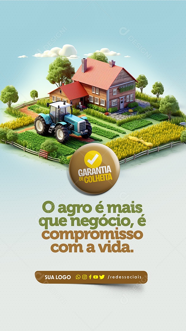 Story O Agro é mais que Negócios é Compromisso com a Vida Social Media PSD Editável