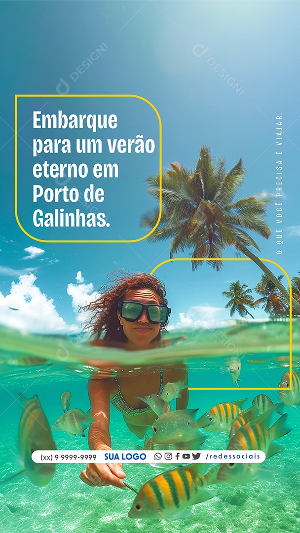 Story Embarque para um Verão Eterno em Porto de Galinhas Social Media PSD Editável