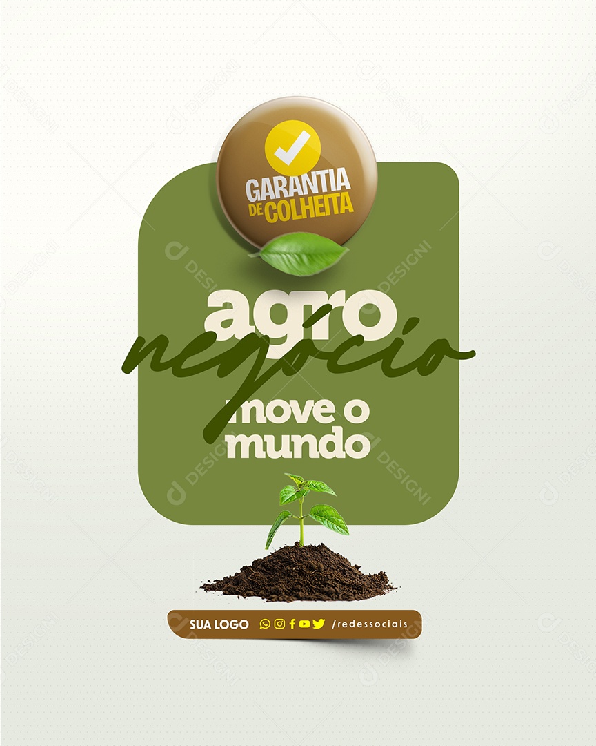 Agro Négocios Inove o Mundo Social Media PSD Editável