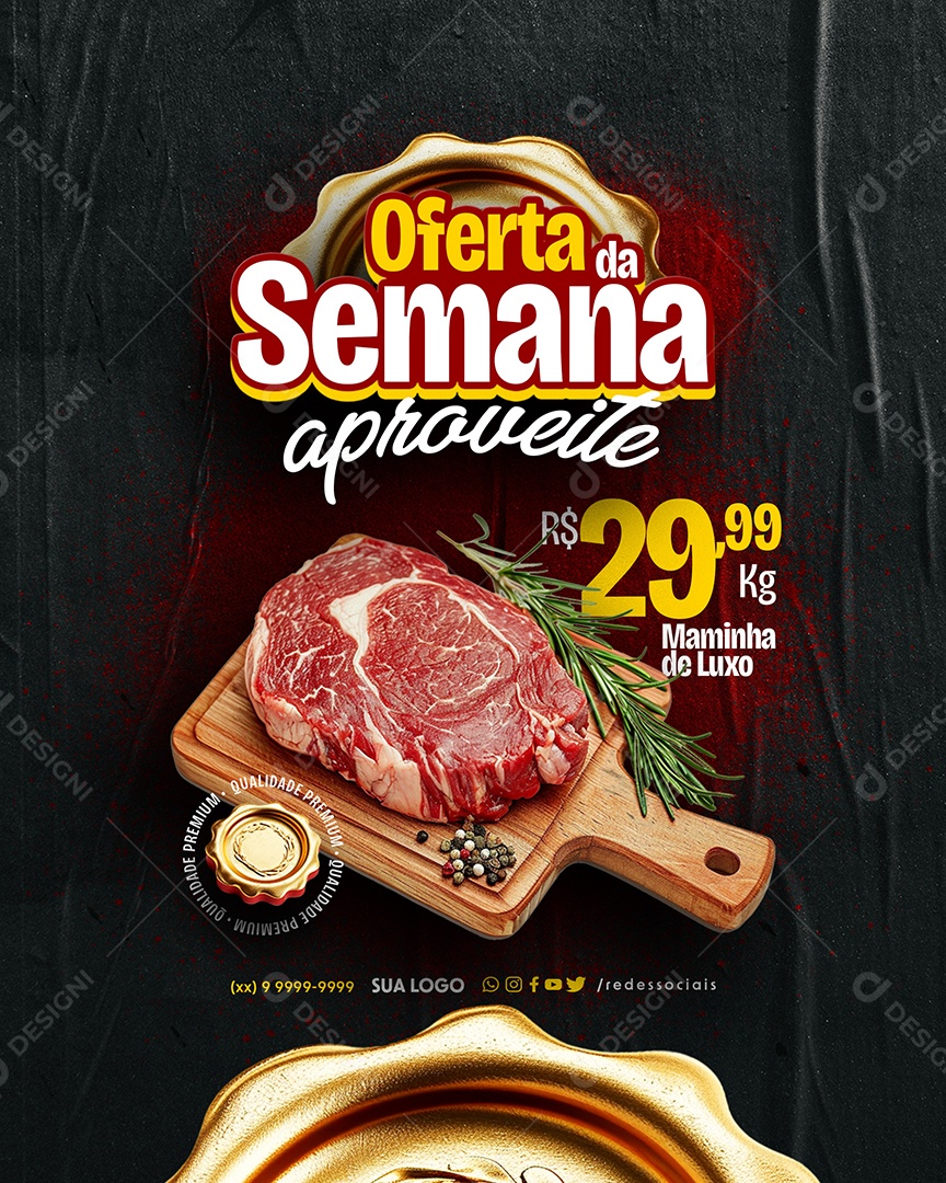 Oferta da Semana Aproveite Maminha de Luxo 29,99 Social Media PSD Editável