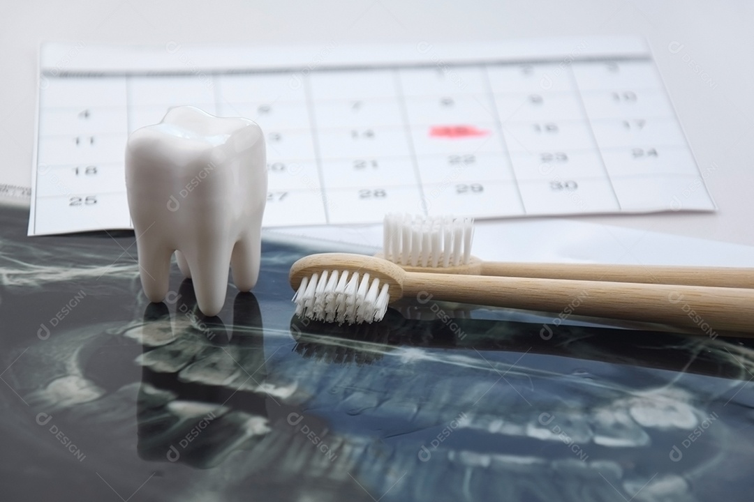 Instantâneo panorâmico da mandíbula do dente do paciente