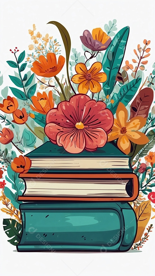 Fundo de modelo do dia mundial do livro para ilustração de mídia social IA generativa