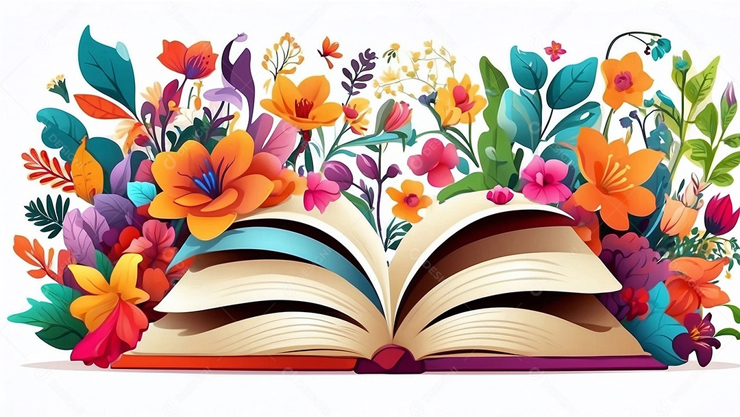 Fundo de modelo do dia mundial do livro para ilustração de mídia social IA generativa