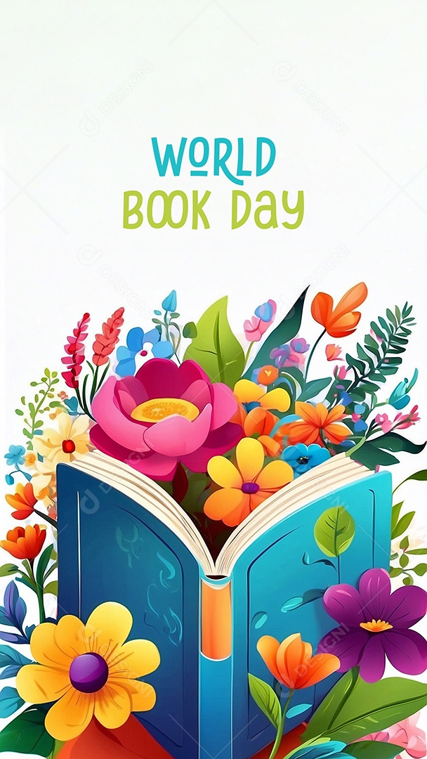 Fundo de modelo do dia mundial do livro para ilustração de mídia social IA generativa