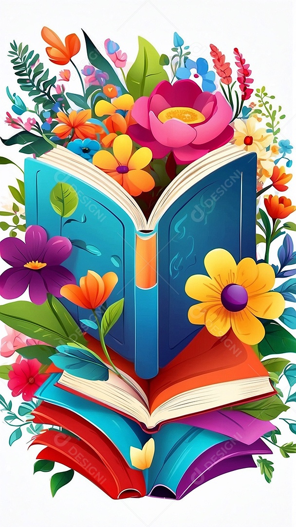 Fundo de modelo do dia mundial do livro para ilustração de mídia social IA generativa