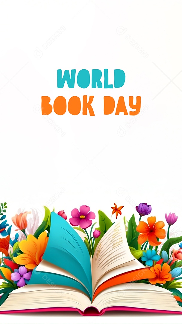 Fundo de modelo do dia mundial do livro para ilustração de mídia social IA generativa