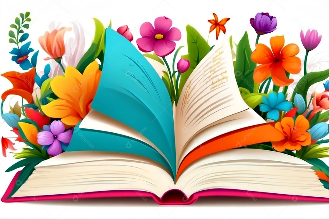 Fundo de modelo do dia mundial do livro para ilustração de mídia social IA generativa