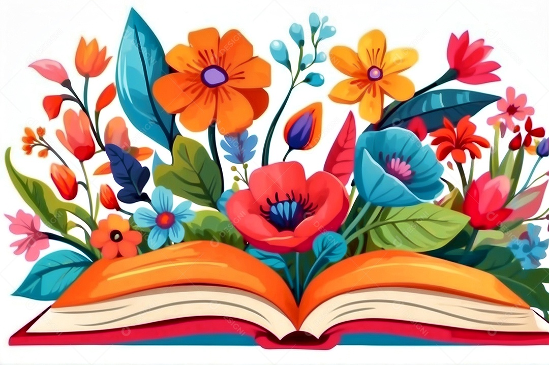 Fundo de modelo do dia mundial do livro para ilustração de mídia social IA generativa