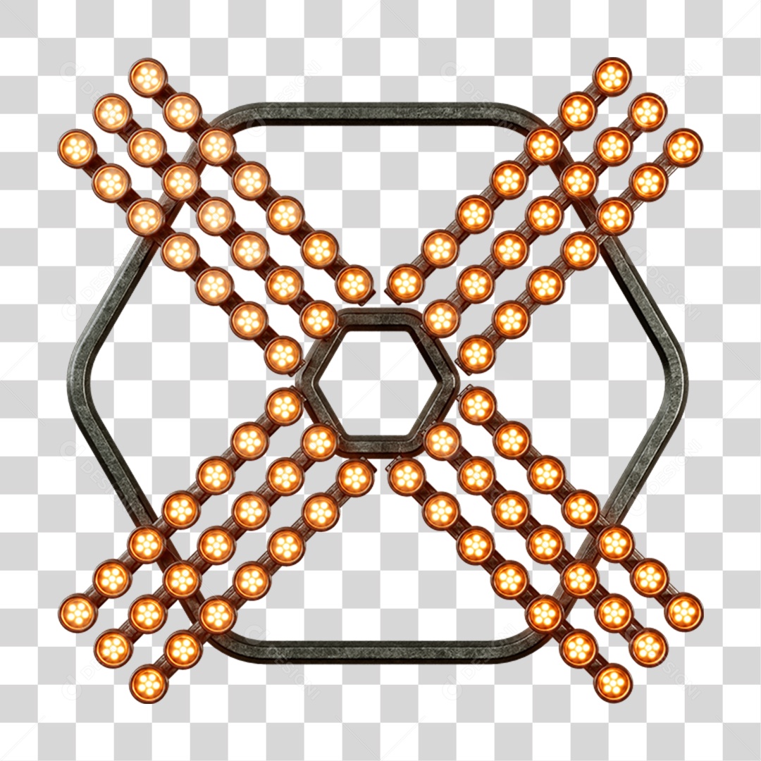 Painel Luzes Holofotes PNG Transparente