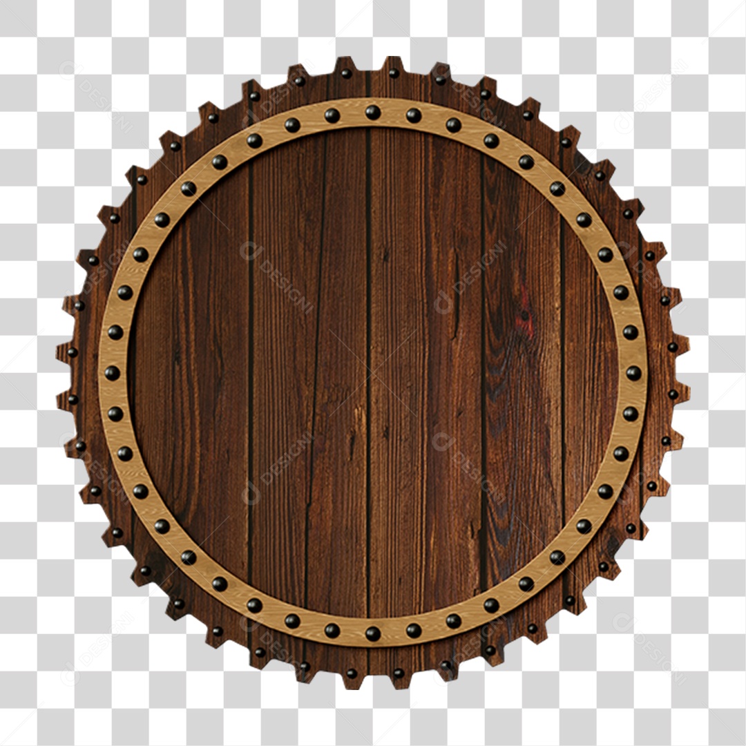 Placas Madeira Redonda PNG Transparente
